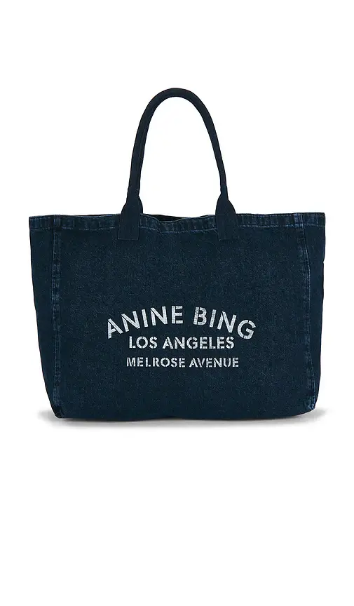 Anine Bing Leo Denim Tote Bag | Image 1 Anine Bing Leo Denim Tote Bag | Image 1