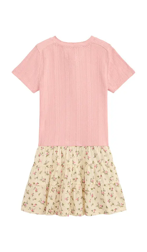 Polo Ralph Lauren Kids Short Sleeve Pointelle Knit Henley Dress | Thumbnail 2