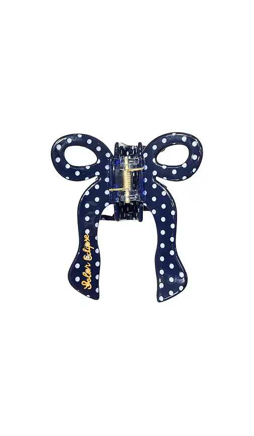 Solar Eclipse Hand-Painted Coquette Bow Claw Hair Clip | Image 1 Solar Eclipse Hand-Painted Coquette Bow Claw Hair Clip | Image 1
