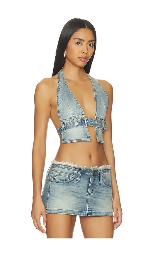 Abrand Halter Belt Top | Thumbnail 2 Abrand Halter Belt Top | Thumbnail 2