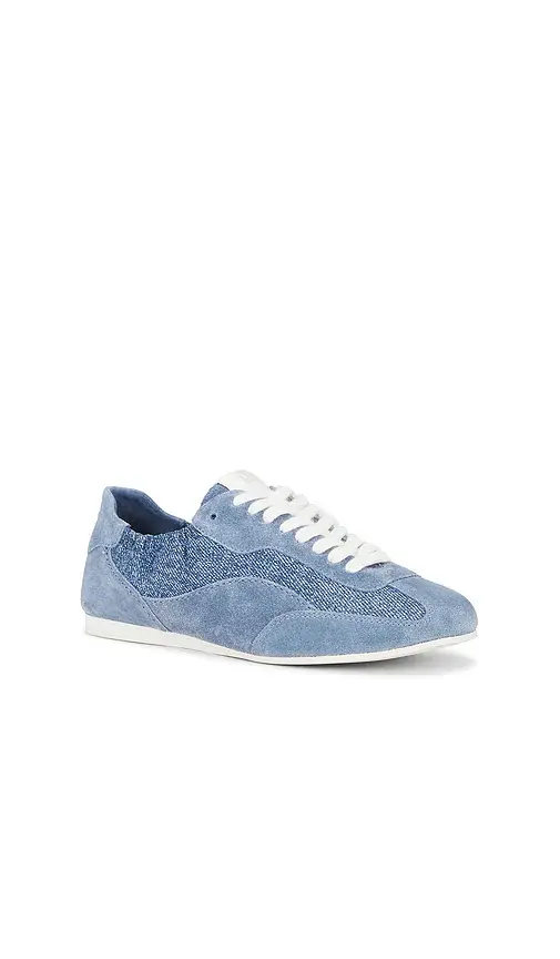 Simkhai Georgie Elasticized Denim Leather Sneaker | Thumbnail 2 Simkhai Georgie Elasticized Denim Leather Sneaker | Thumbnail 2