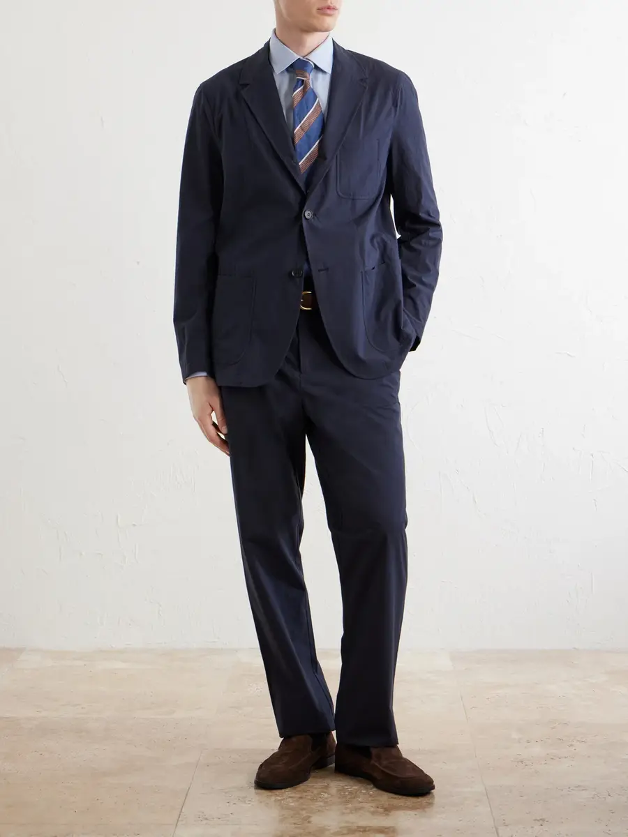 Sunspel Straight-Leg Cotton-Poplin Suit Trousers - Men | Thumbnail 2 Sunspel Straight-Leg Cotton-Poplin Suit Trousers - Men | Thumbnail 2