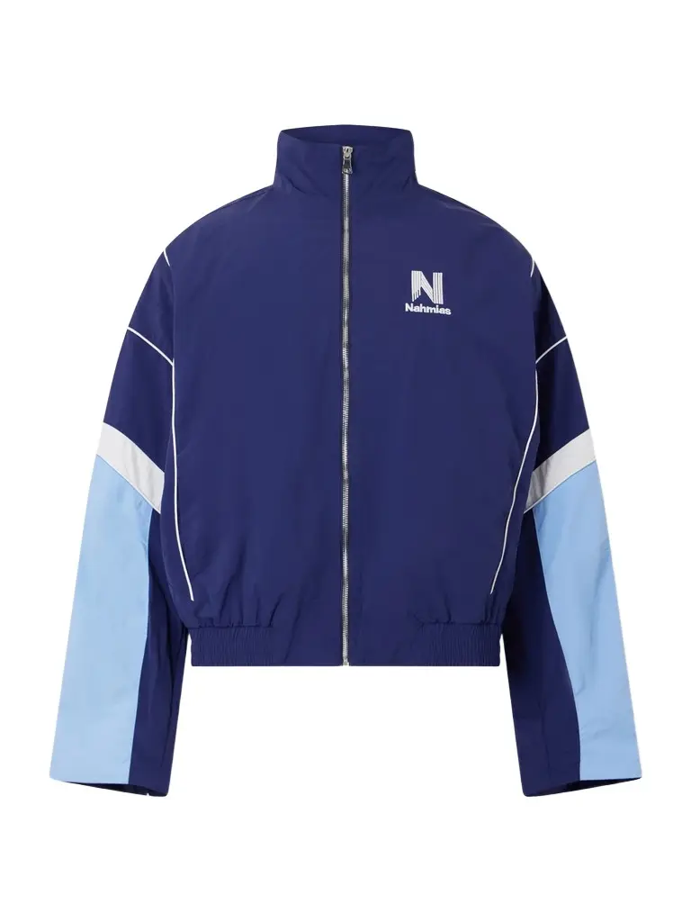 Nahmias Logo-Embroidered Striped Nylon Jacket - Men | Image 1 Nahmias Logo-Embroidered Striped Nylon Jacket - Men | Image 1