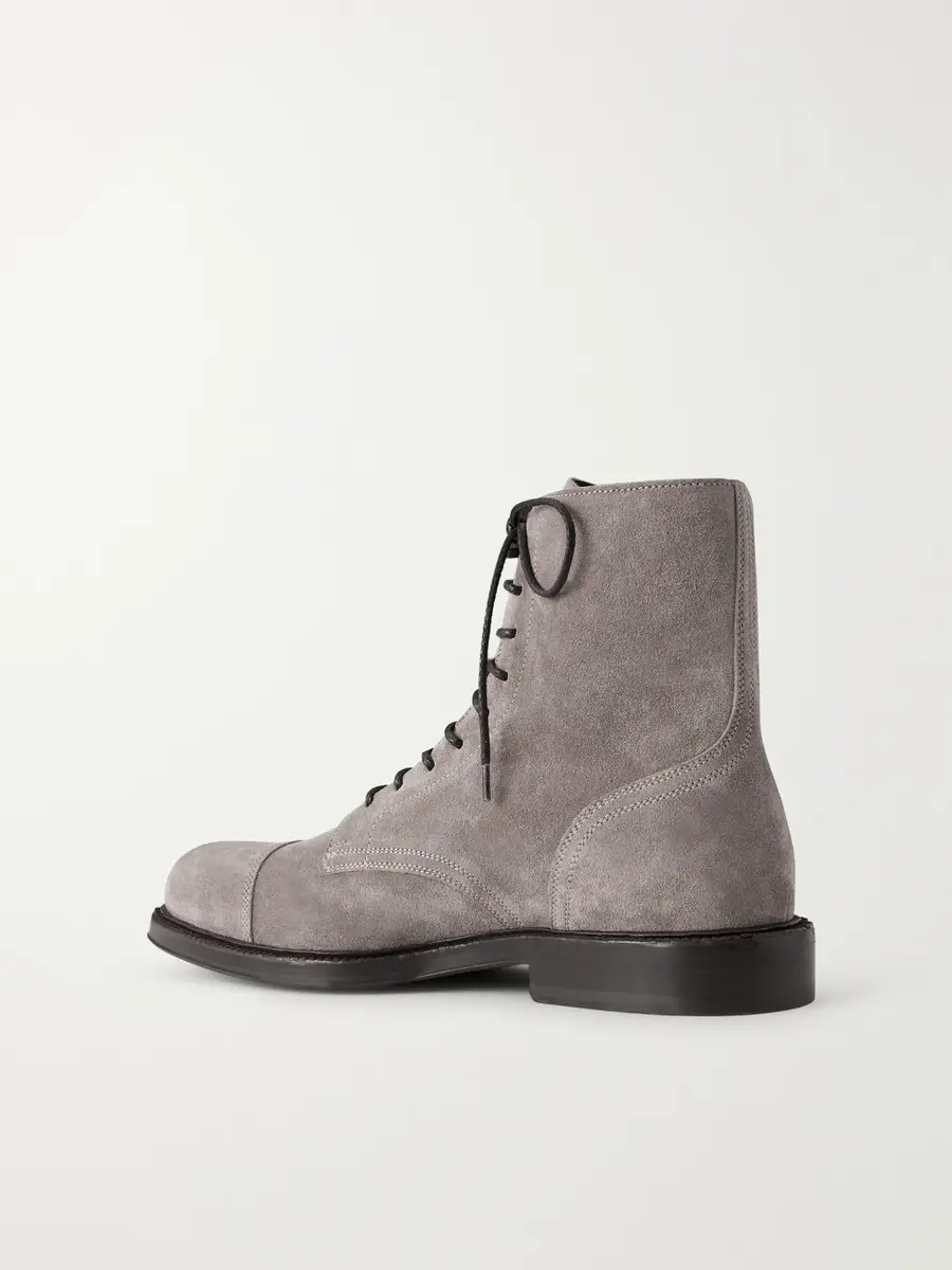 Brunello Cucinelli Suede Derby Boots - Men | Thumbnail 4 Brunello Cucinelli Suede Derby Boots - Men | Thumbnail 4