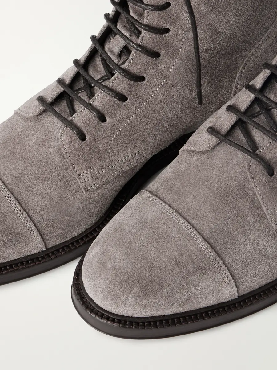 Brunello Cucinelli Suede Derby Boots - Men | Thumbnail 5 Brunello Cucinelli Suede Derby Boots - Men | Thumbnail 5