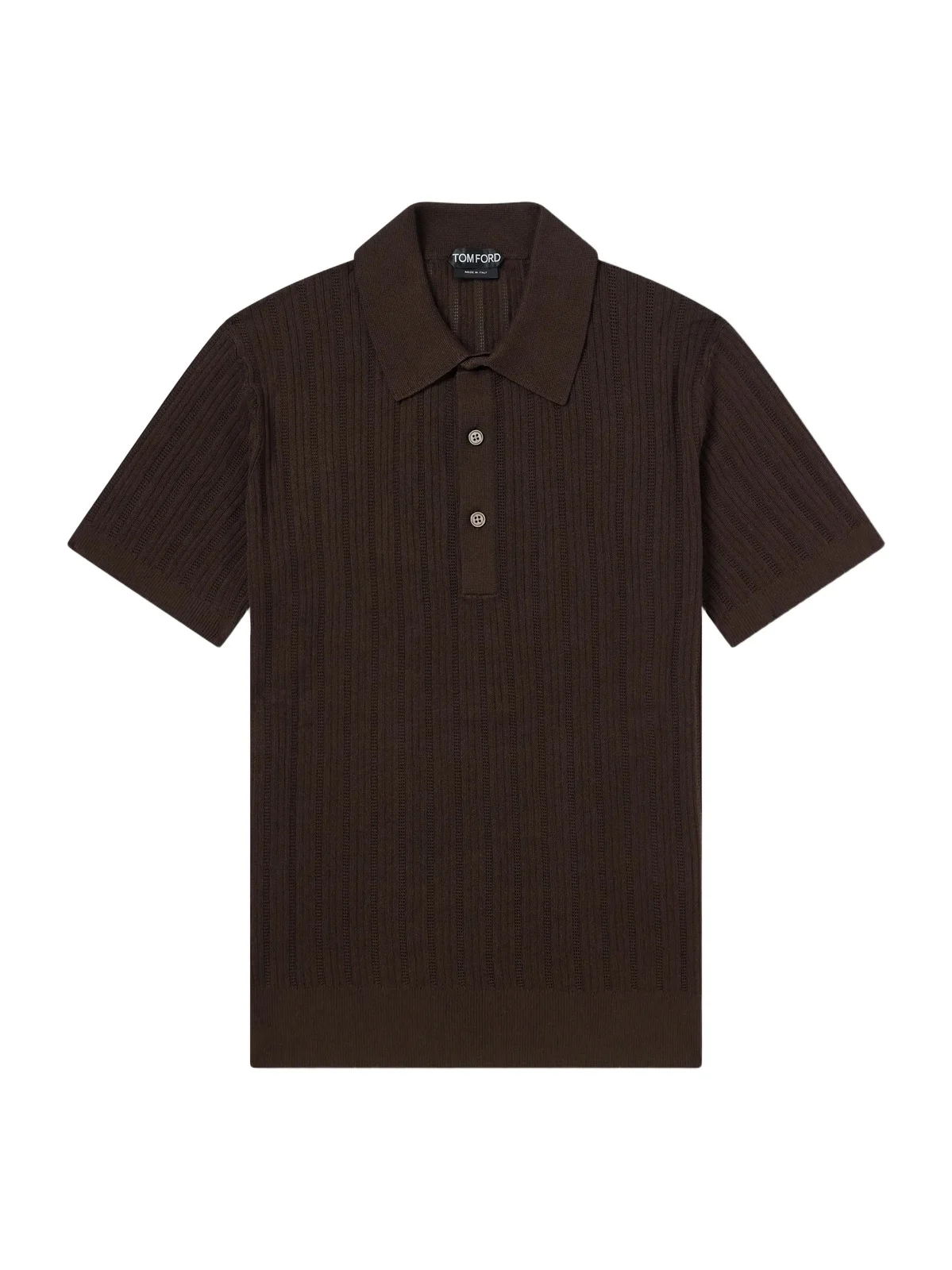 Ribbed Cotton and Silk-Blend Polo Shirt - Men Ribbed Cotton and Silk-Blend Polo Shirt - Men