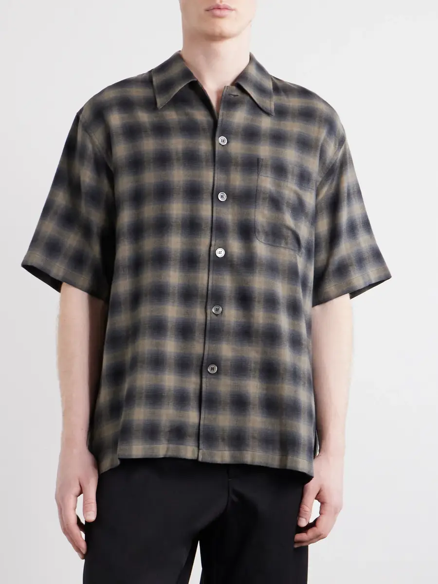 Our Legacy Checked Cotton and Wool-Blend Shirt - Men | Thumbnail 3 Our Legacy Checked Cotton and Wool-Blend Shirt - Men | Thumbnail 3