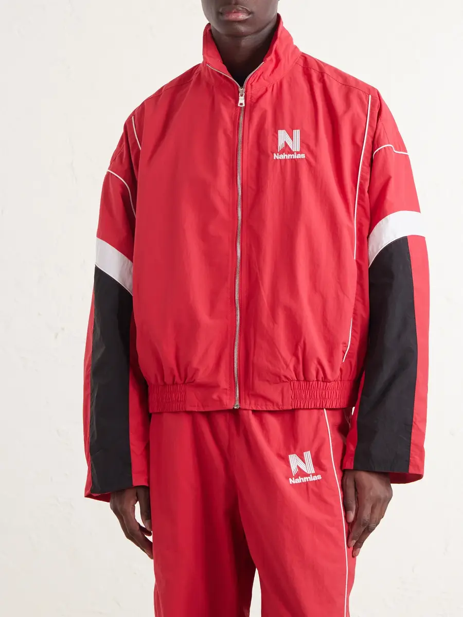 Nahmias Logo-Embroidered Striped Nylon Jacket - Men | Thumbnail 3 Nahmias Logo-Embroidered Striped Nylon Jacket - Men | Thumbnail 3