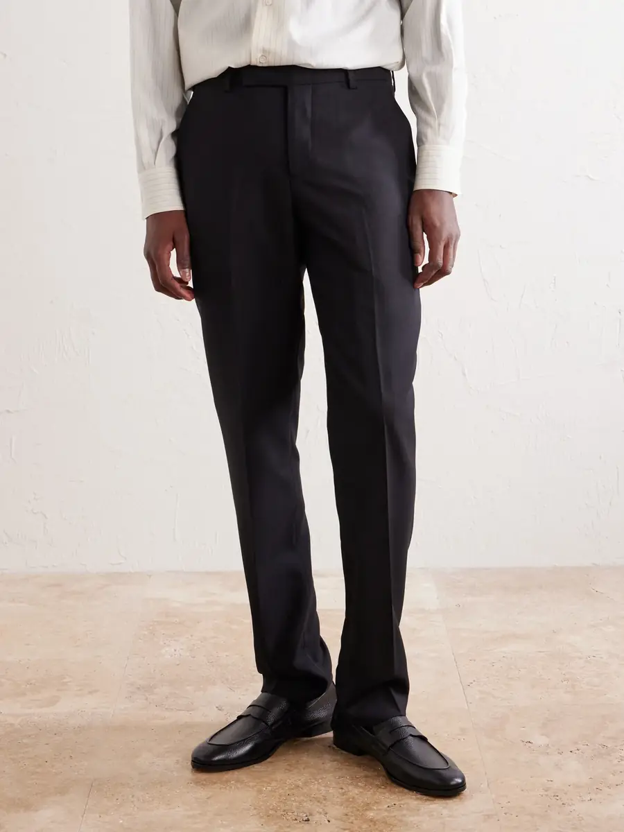 Paul Smith Straight-Leg Pleated Wool Suit Trousers - Men | Thumbnail 3