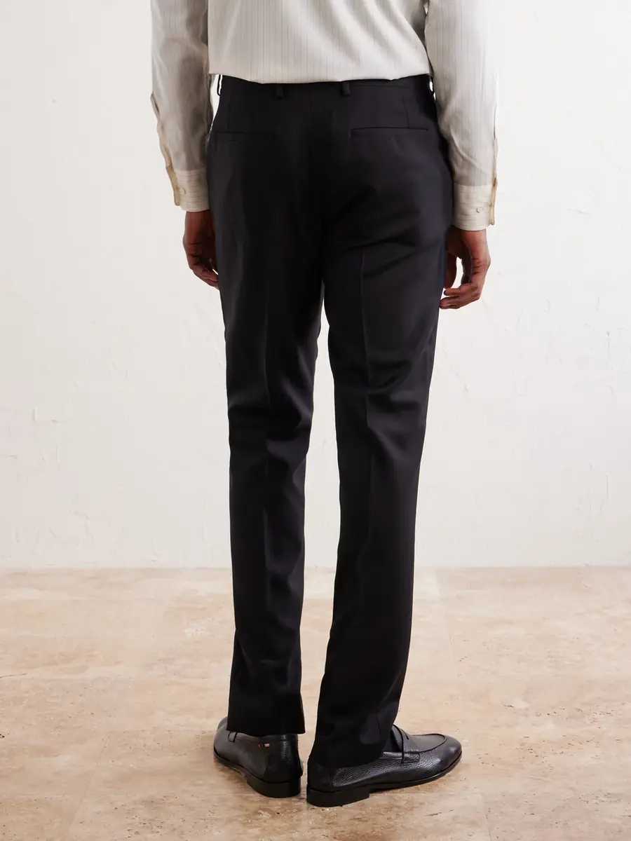 Paul Smith Straight-Leg Pleated Wool Suit Trousers - Men | Thumbnail 4