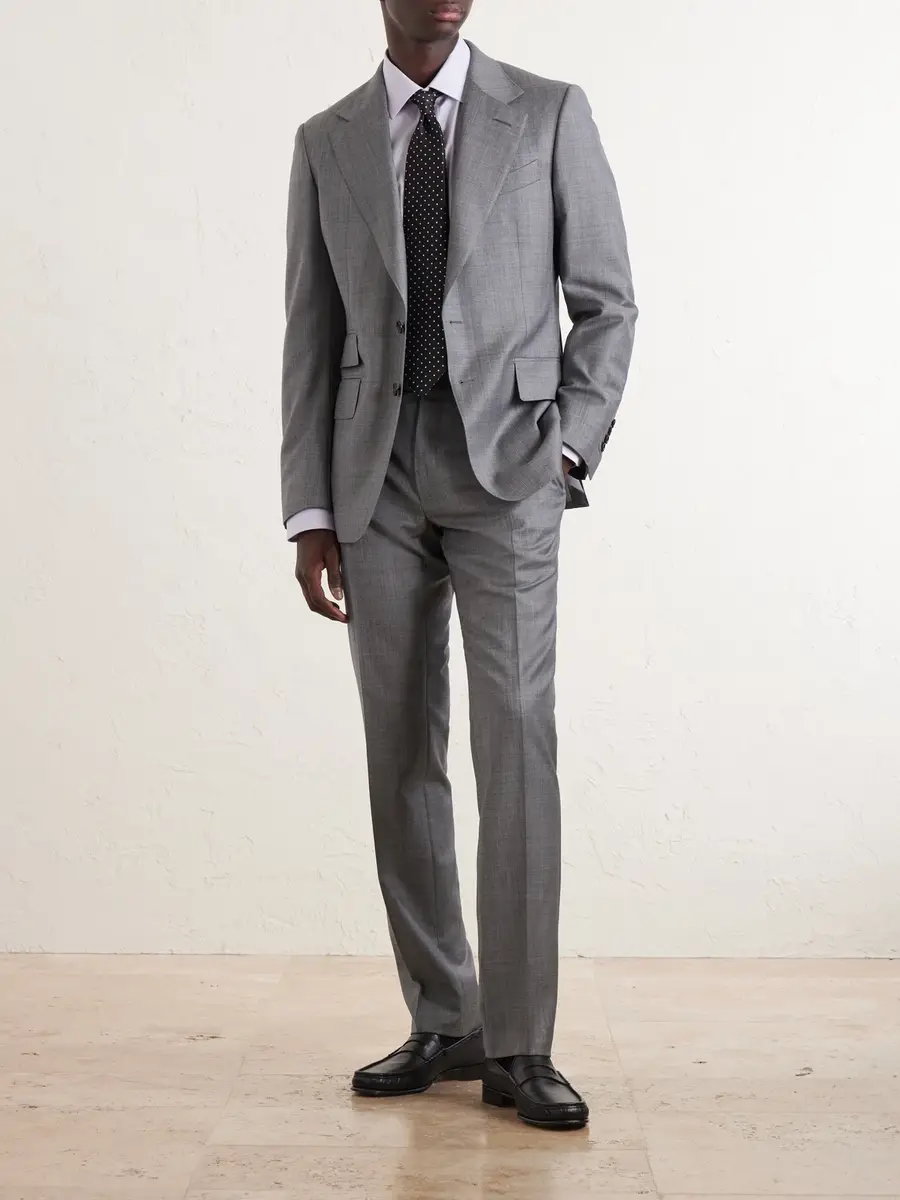 Tom Ford Shelton Straight-Leg Wool-Twill Suit Trousers - Men | Thumbnail 2 Tom Ford Shelton Straight-Leg Wool-Twill Suit Trousers - Men | Thumbnail 2