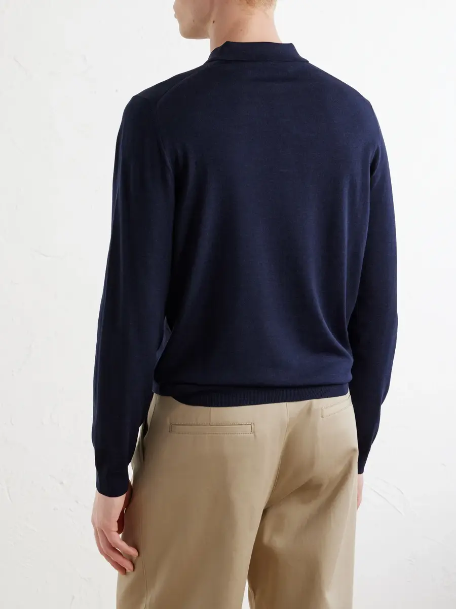 Slowear Zanone Slim-Fit Flexwool Polo Shirt - Men | Thumbnail 4 Slowear Zanone Slim-Fit Flexwool Polo Shirt - Men | Thumbnail 4