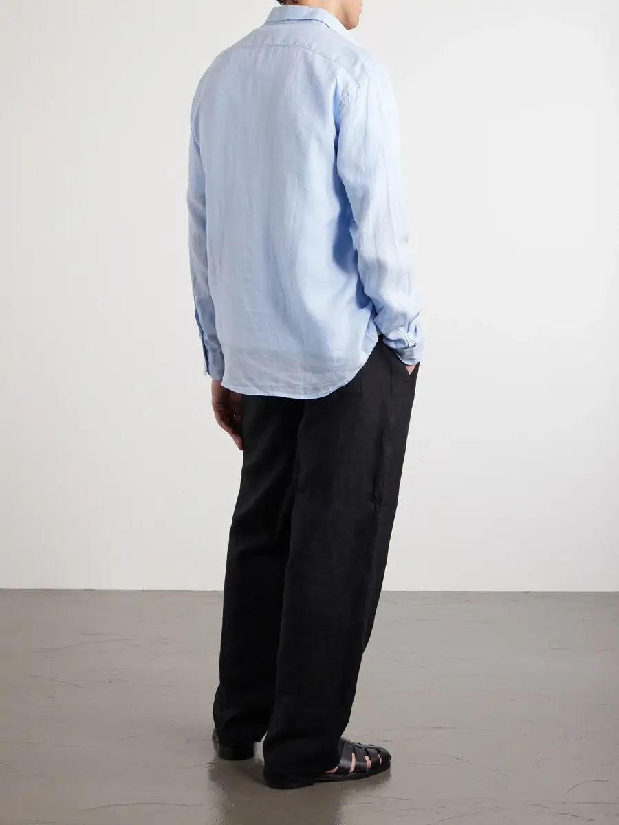 Sunspel Linen Shirt - Men | Thumbnail 4 Sunspel Linen Shirt - Men | Thumbnail 4