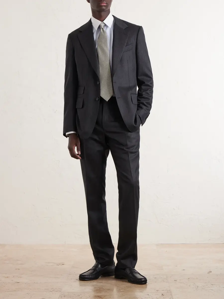 Tom Ford Shelton Straight-Leg Wool-Twill Suit Trousers - Men | Thumbnail 2 Tom Ford Shelton Straight-Leg Wool-Twill Suit Trousers - Men | Thumbnail 2