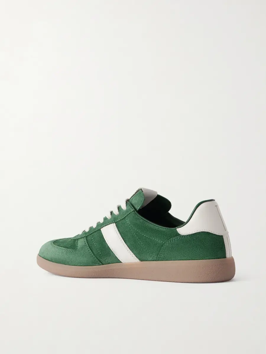Tom Ford Archer Leather-Trimmed Suede Sneakers - Men | Thumbnail 4