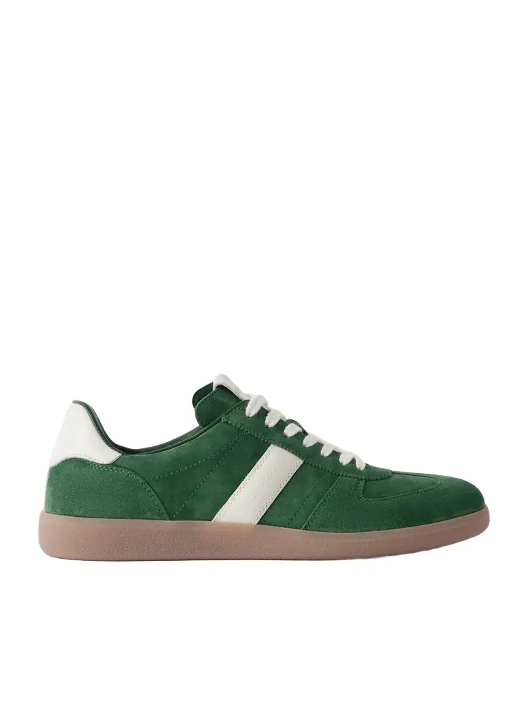 Tom Ford Archer Leather-Trimmed Suede Sneakers - Men | Image 1 Tom Ford Archer Leather-Trimmed Suede Sneakers - Men | Image 1