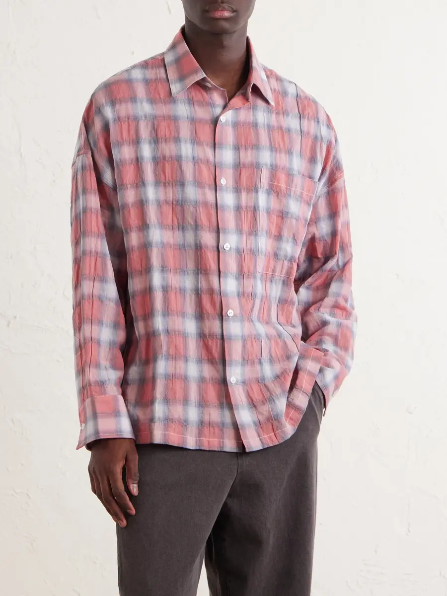 Nahmias Checked Cotton-Blend Shirt - Men | Thumbnail 3