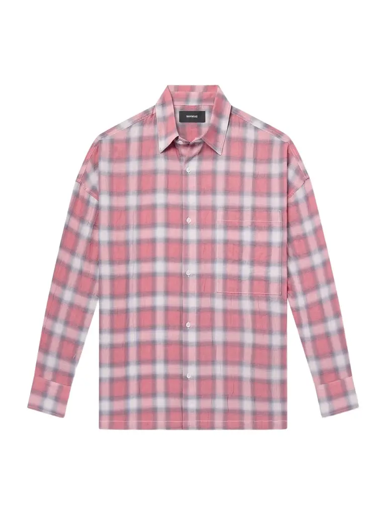 Nahmias Checked Cotton-Blend Shirt - Men | Image 1 Nahmias Checked Cotton-Blend Shirt - Men | Image 1