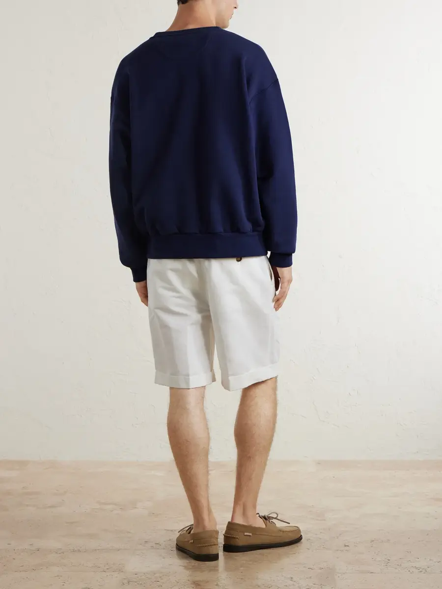 Polo Ralph Lauren Wimbledon Logo-Embroidered Cotton Sweatshirt - Men | Thumbnail 4 Polo Ralph Lauren Wimbledon Logo-Embroidered Cotton Sweatshirt - Men | Thumbnail 4