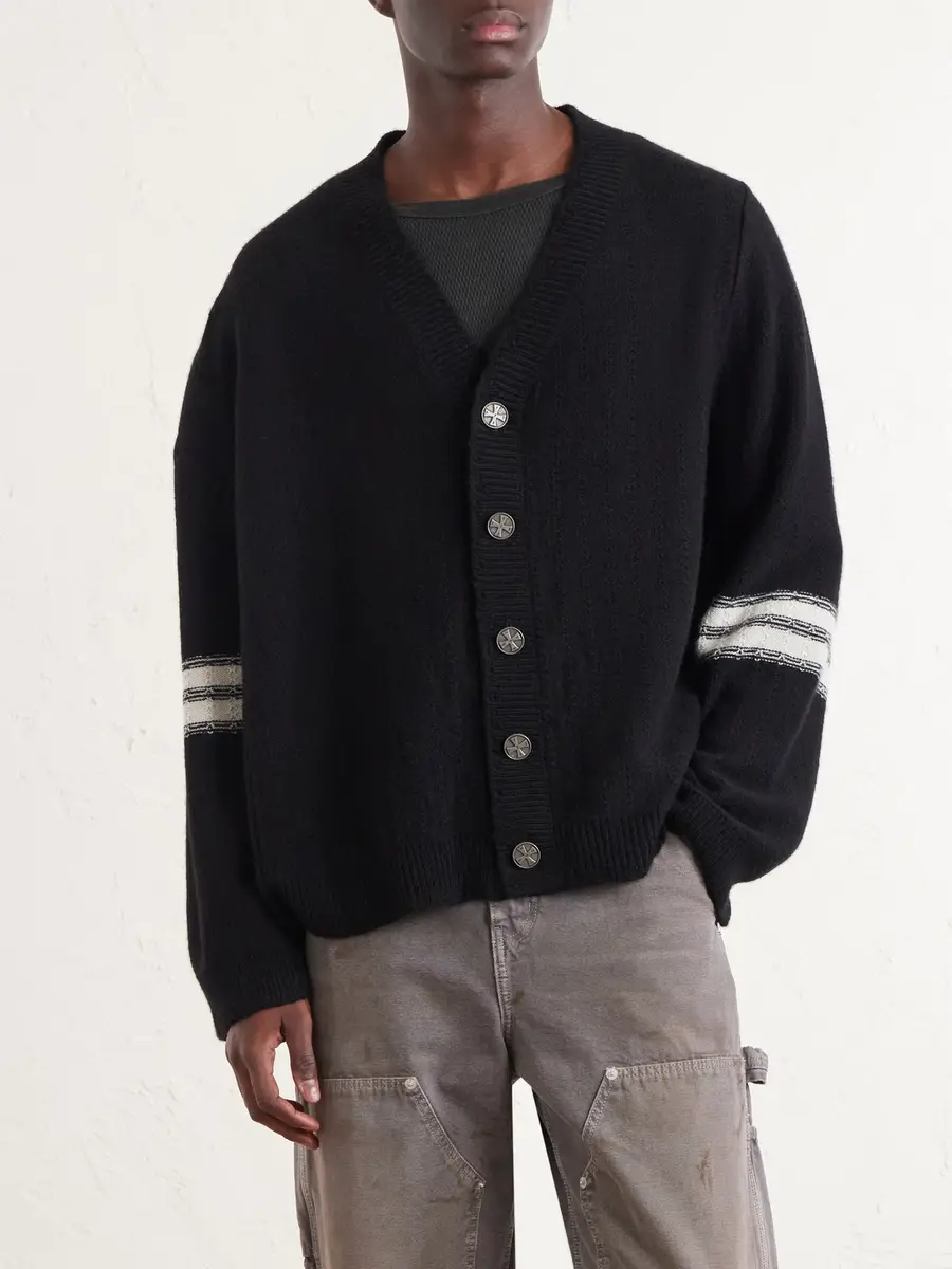 Enfants Riches Déprimés Striped Cashmere Cardigan - Men | Thumbnail 3