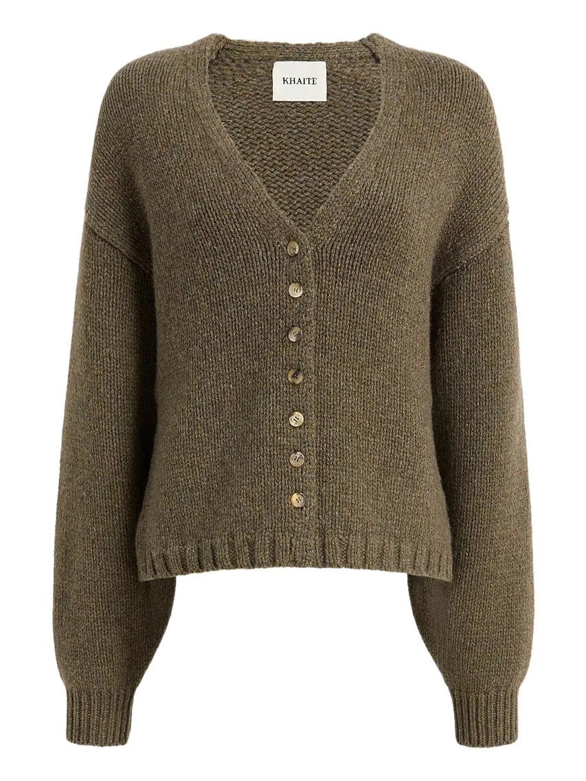 Khaite Axel Cardigan In Artichoke