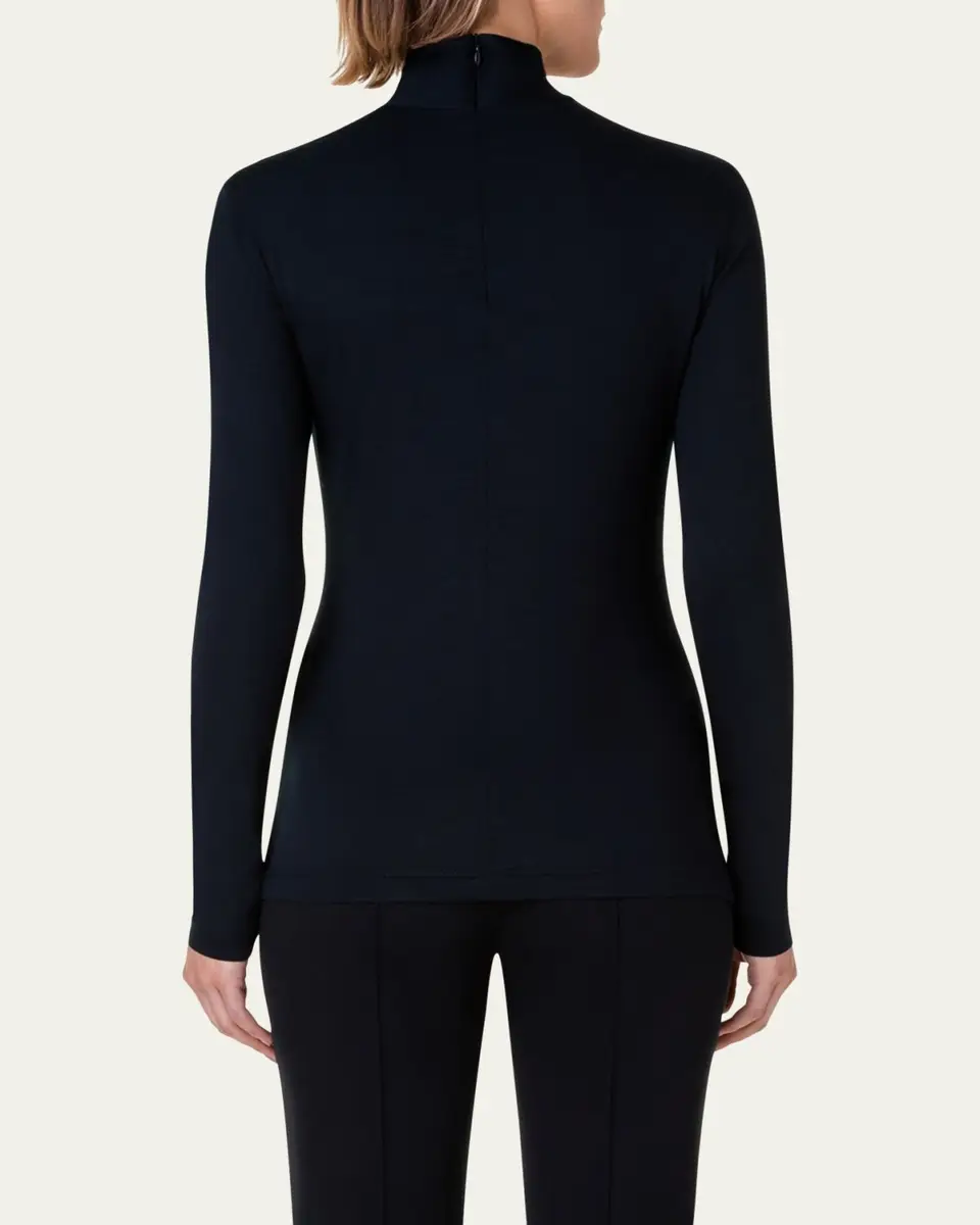 Akris punto Turtleneck Long-Sleeve Modal-Stretch Top | Thumbnail 3 Akris punto Turtleneck Long-Sleeve Modal-Stretch Top | Thumbnail 3