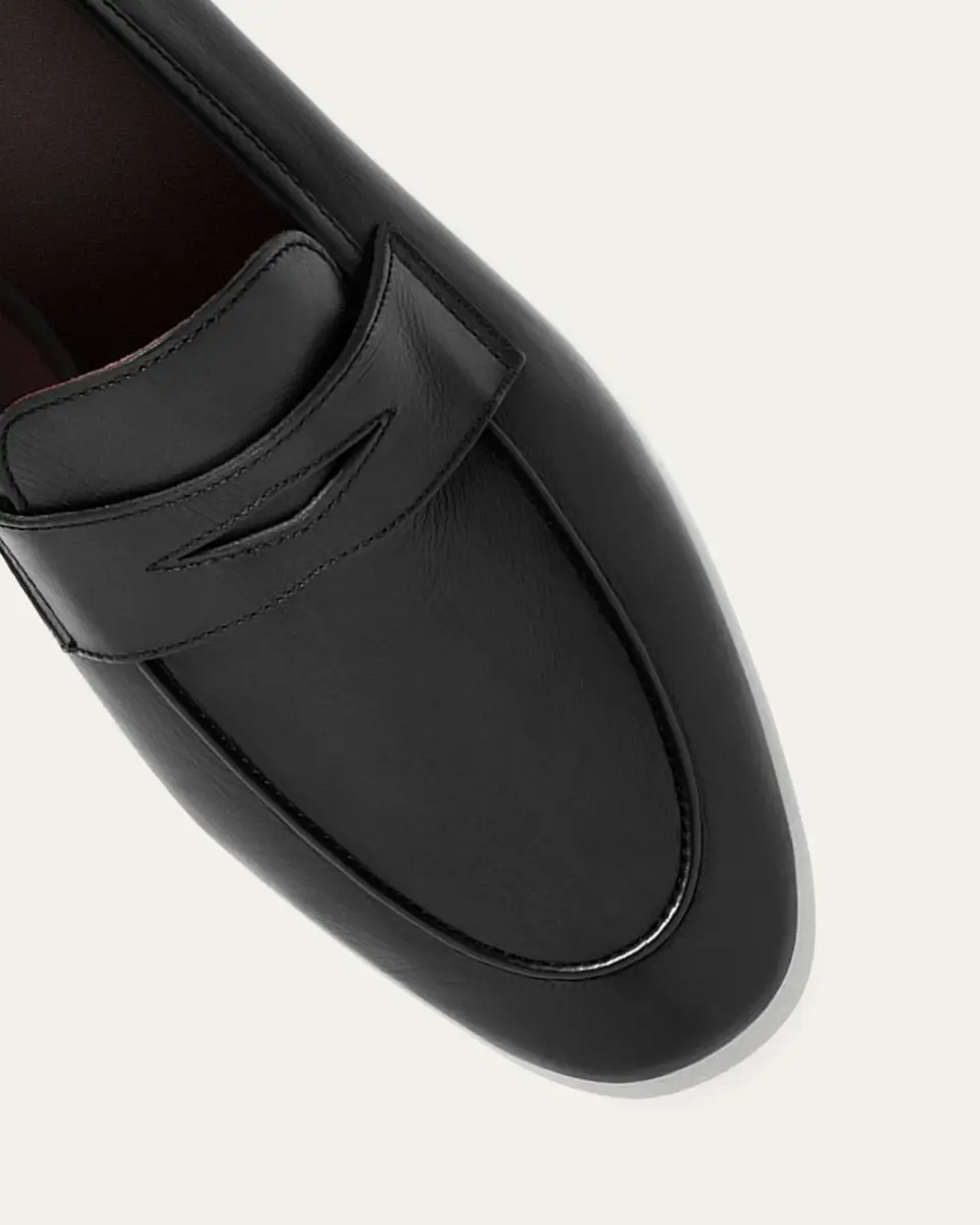 Bougeotte Flaneur Leather Flat Penny Loafers | Thumbnail 3