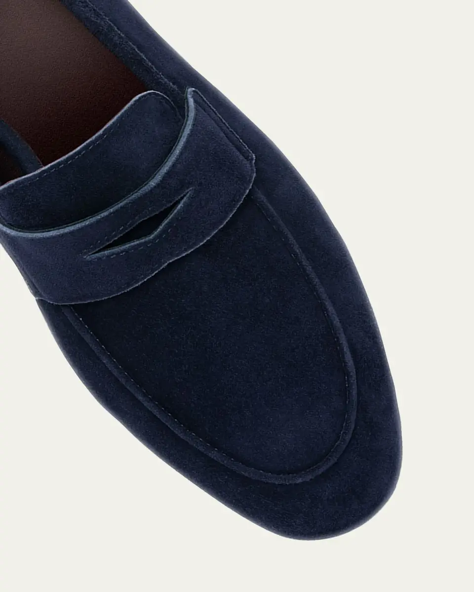 Bougeotte Suede Slip-On Penny Loafers | Thumbnail 2
