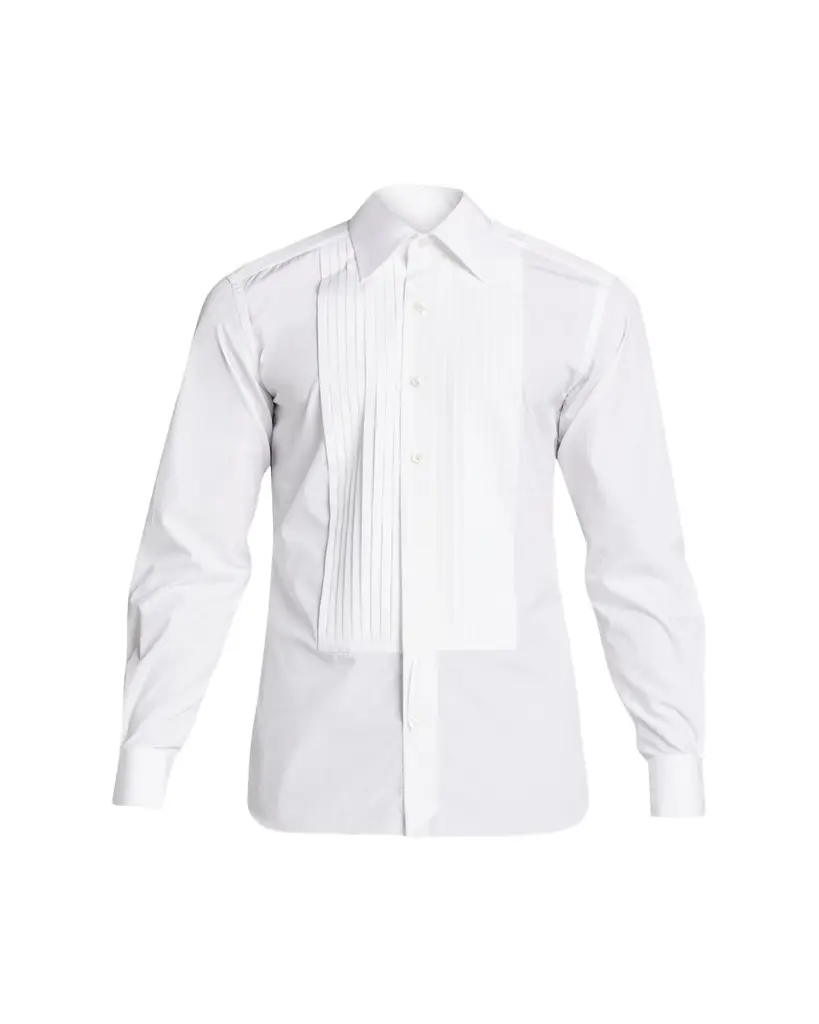 TOM FORD Men's Plisse Plastron Tuxedo Shirt | Image 1 TOM FORD Men's Plisse Plastron Tuxedo Shirt | Image 1