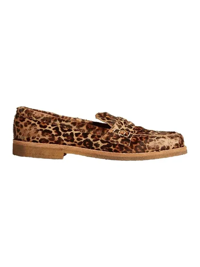 Golden Goose Jerry Leopard Penny Loafers