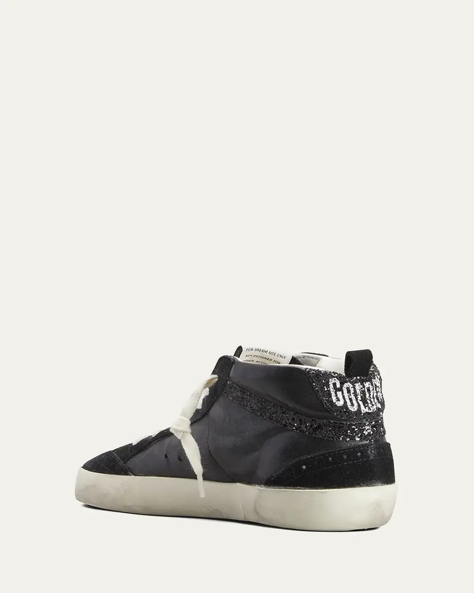 Golden Goose Mid Star Glitter Wing-Tip Sneakers | Thumbnail 4 Golden Goose Mid Star Glitter Wing-Tip Sneakers | Thumbnail 4