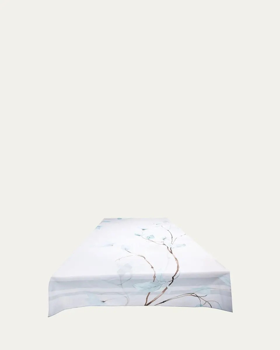 The Lino Japan Aqua Tablecloth, 71" Square | Thumbnail 3