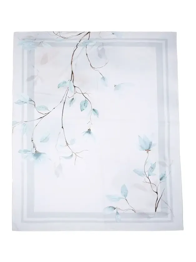 The Lino Japan Aqua Tablecloth, 71" Square