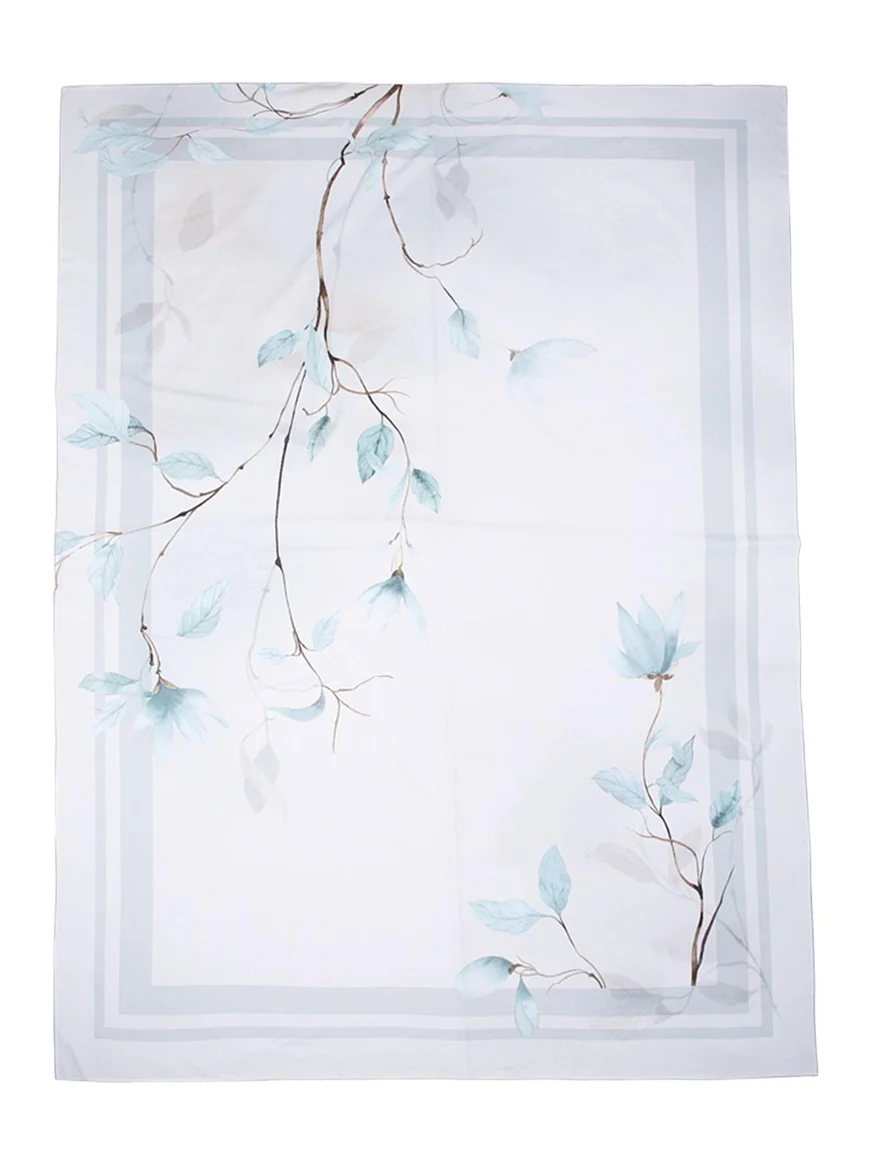 The Lino Japan Aqua Tablecloth, 71" Square