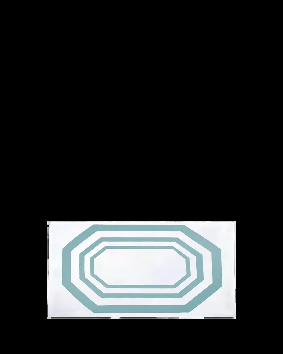 The Lino Essential Aqua Tablecloth, 71" x 98" | Thumbnail 2