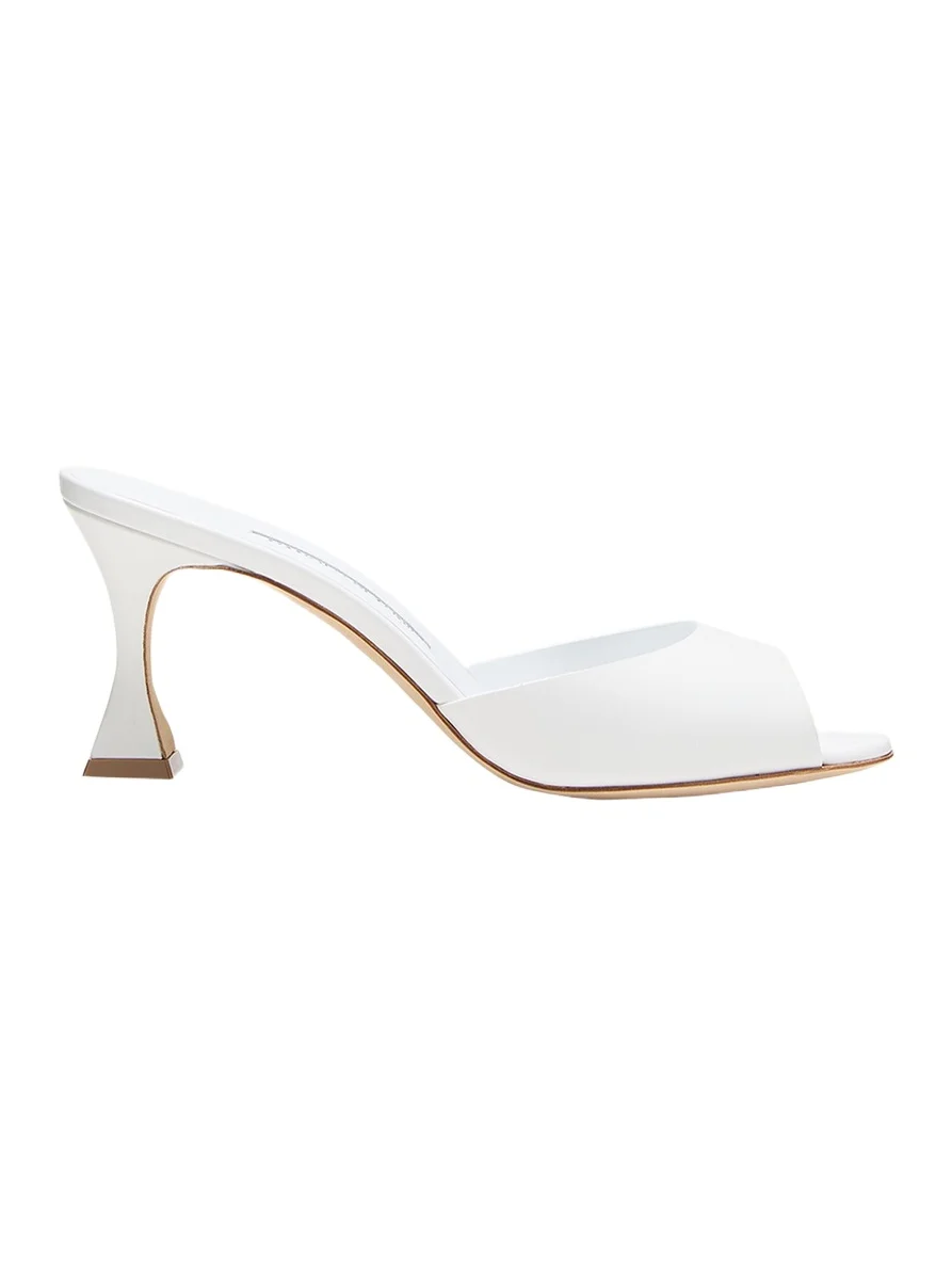 Manolo Blahnik Jadarona Leather Mule Sandals
