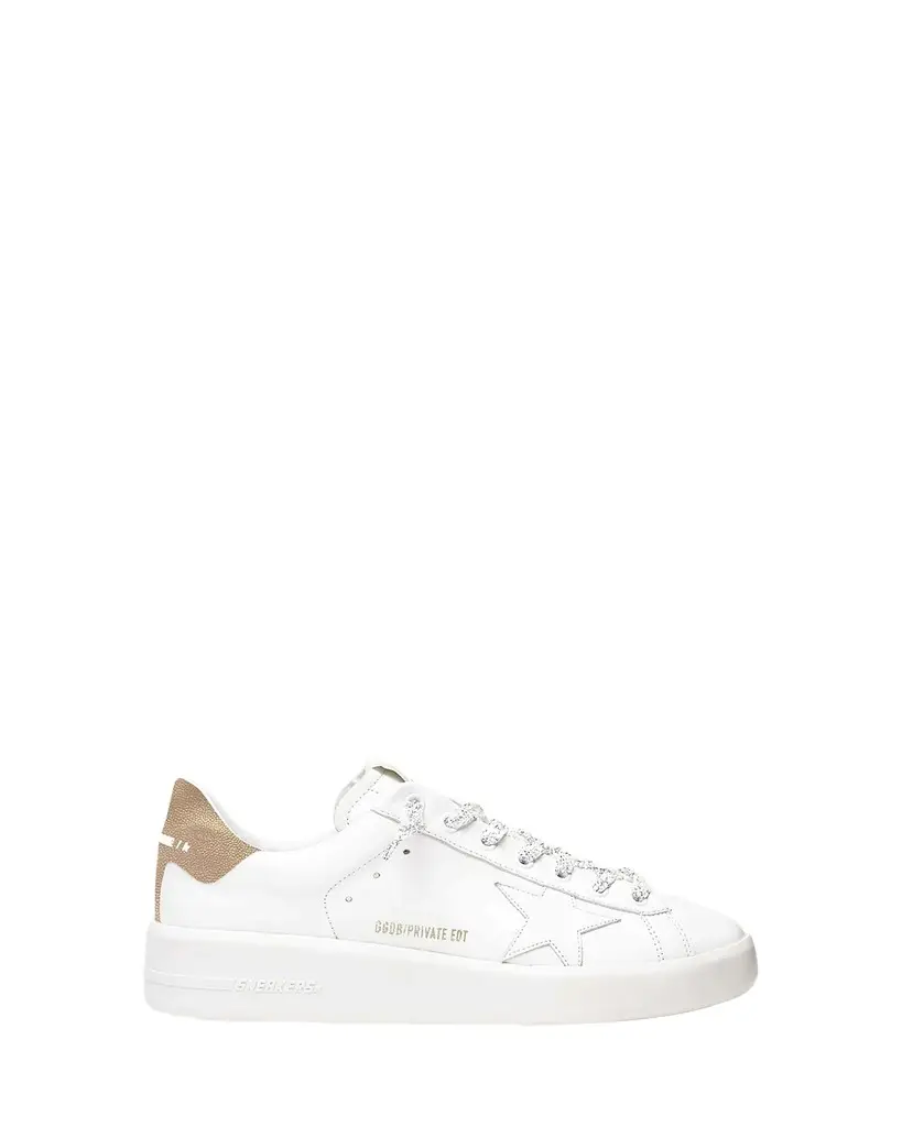 Golden Goose Purestar Mixed Leather Low-Top Sneakers | Image 1 Golden Goose Purestar Mixed Leather Low-Top Sneakers | Image 1