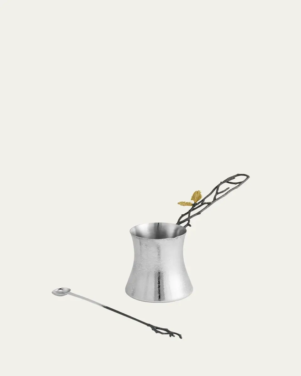 Michael Aram Butterfly Ginkgo Large Coffee Pot with Spoon | Thumbnail 2 Michael Aram Butterfly Ginkgo Large Coffee Pot with Spoon | Thumbnail 2