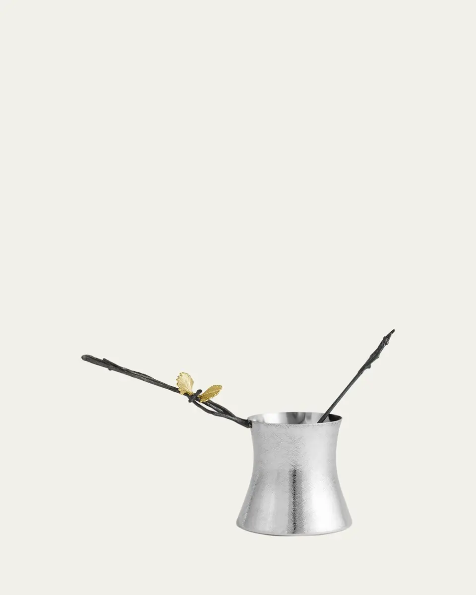 Michael Aram Butterfly Ginkgo Large Coffee Pot with Spoon | Thumbnail 4 Michael Aram Butterfly Ginkgo Large Coffee Pot with Spoon | Thumbnail 4