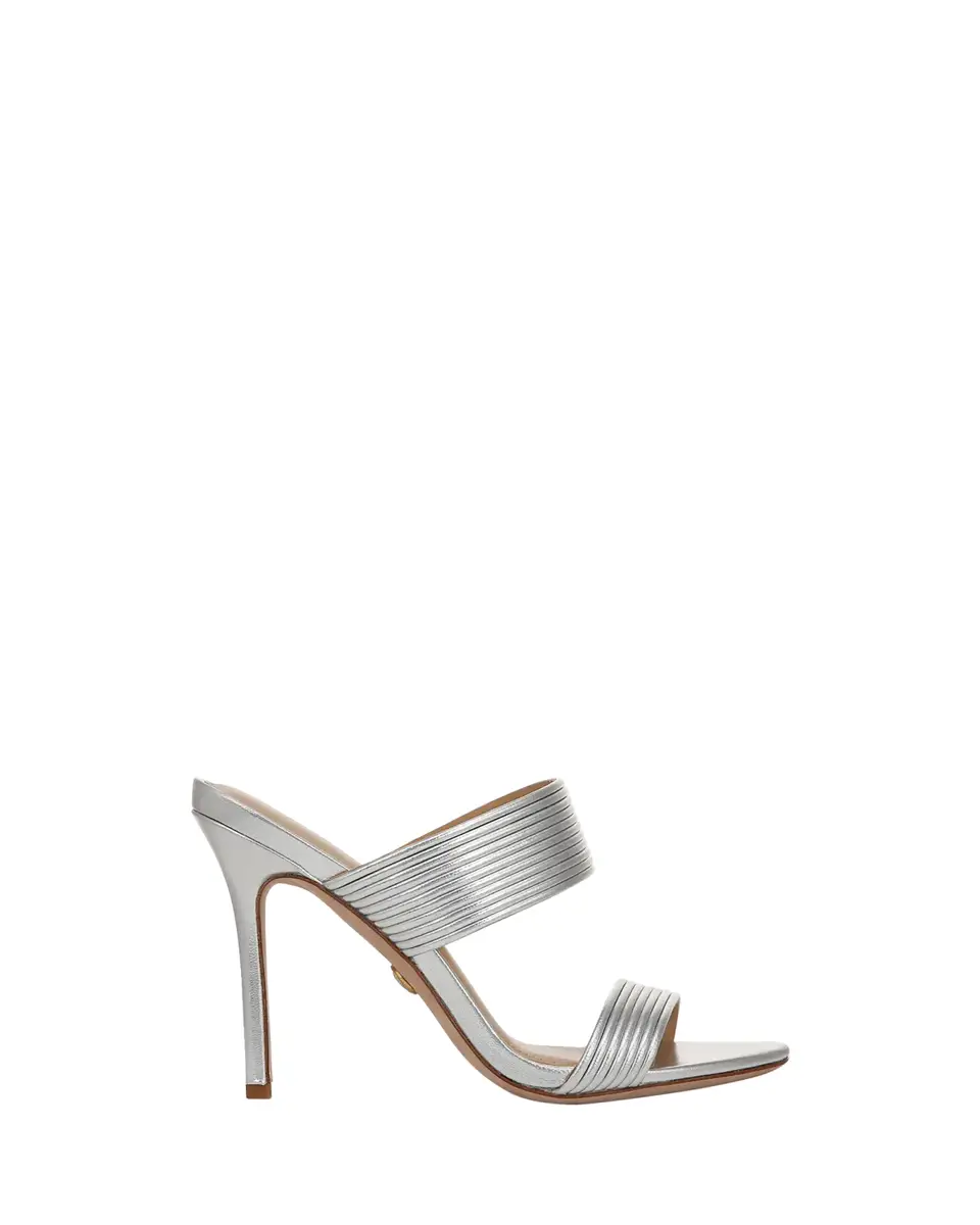 Veronica Beard Asha Metallic Dual-Band Slide Sandals | Thumbnail 2