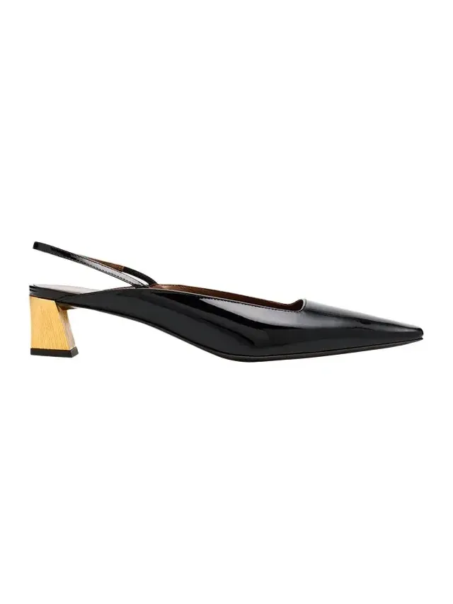 Patent Leather Slingback Pumps