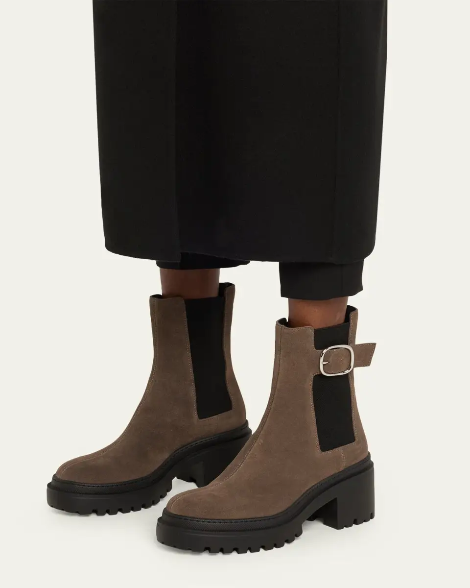 Giuseppe Zanotti Platform Suede Chelsea Boots | Thumbnail 2
