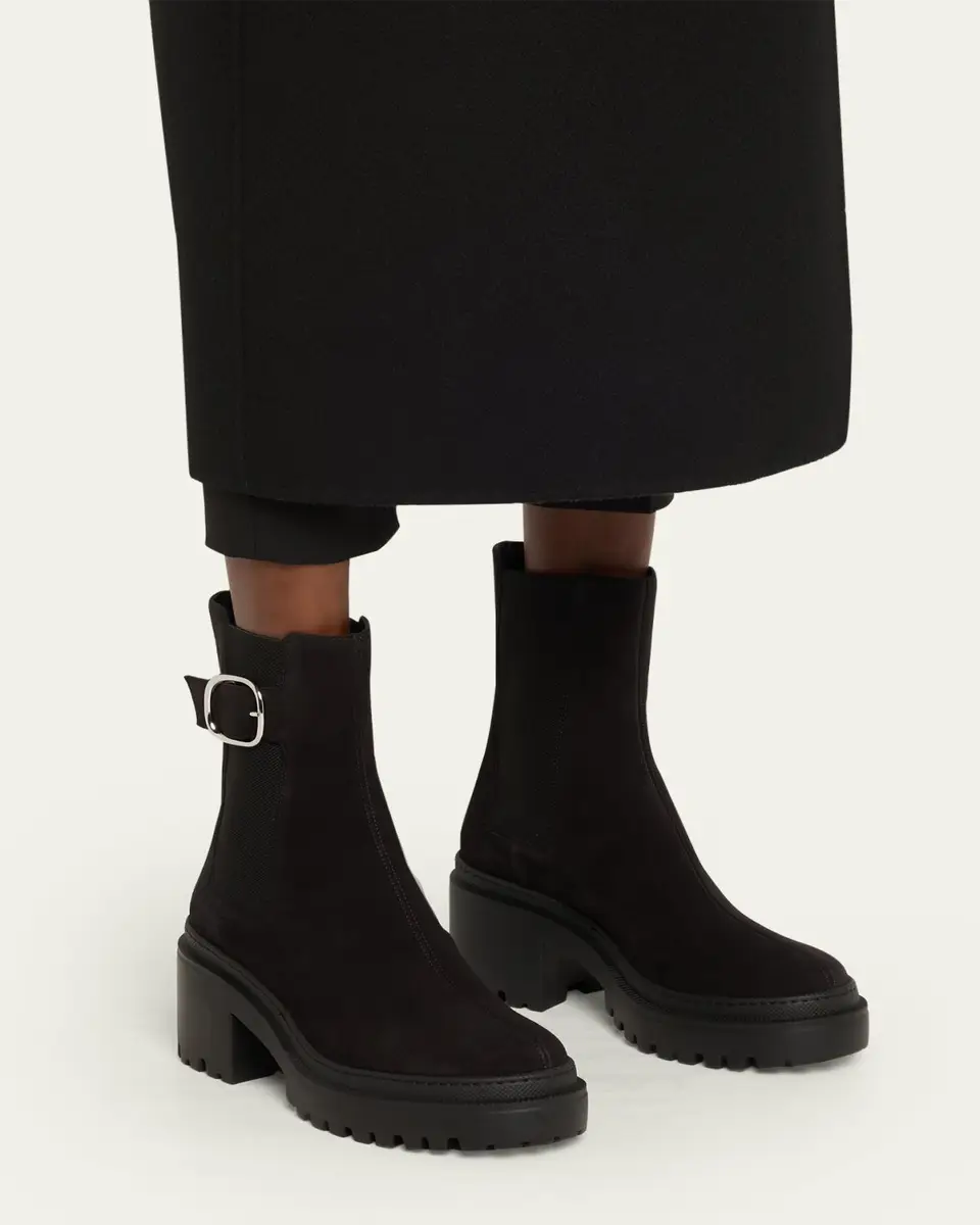 Giuseppe Zanotti Platform Suede Chelsea Boots | Thumbnail 2