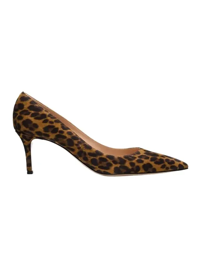 Gianvito Leopard-Print Suede Pumps Gianvito Leopard-Print Suede Pumps