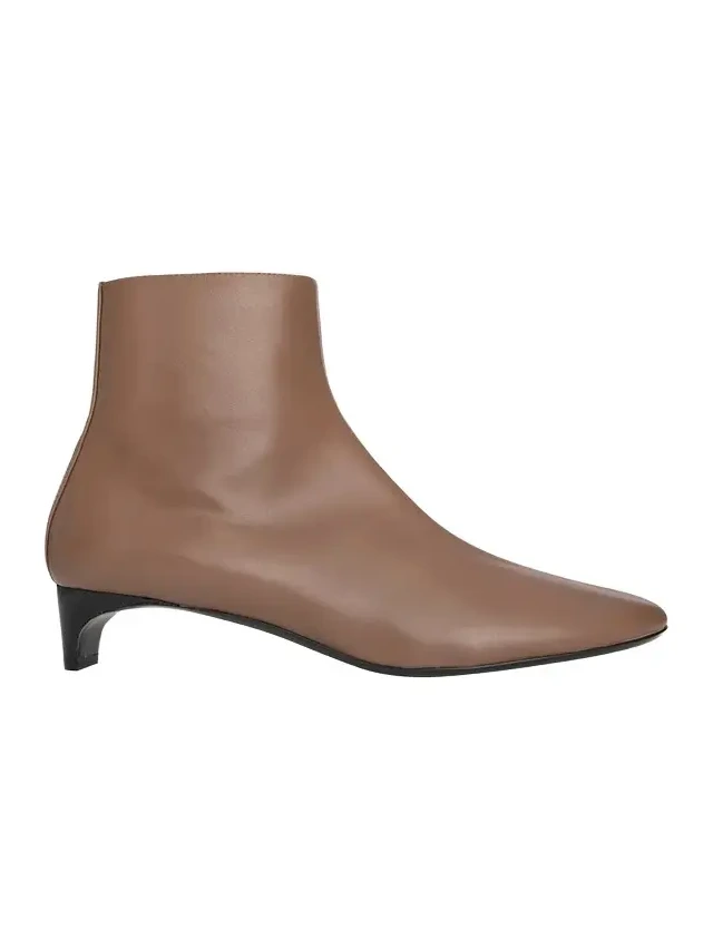 Claude Leather Kitten-Heel Ankle Boots Claude Leather Kitten-Heel Ankle Boots