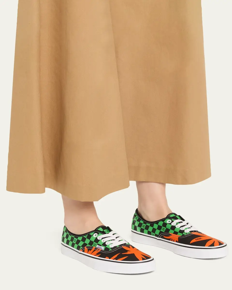 Valentino Garavani x Vans Authentic Checkerboard Tropical Sneakers | Thumbnail 2