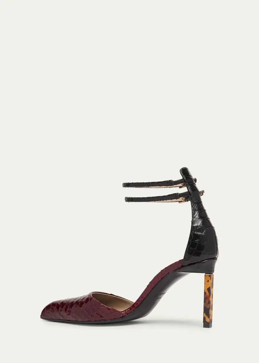 Tom Ford Python-Effect Stiletto T-Strap Pumps | Thumbnail 4 Tom Ford Python-Effect Stiletto T-Strap Pumps | Thumbnail 4