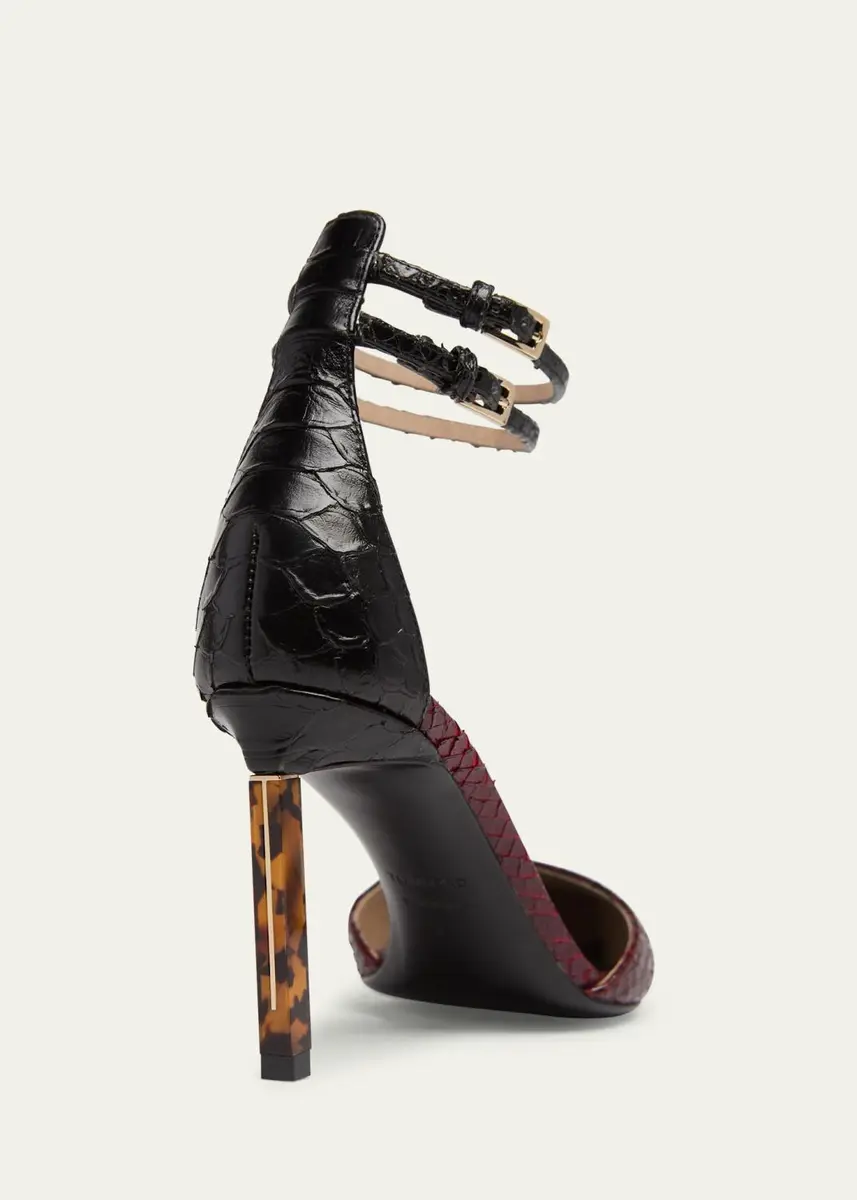 Tom Ford Python-Effect Stiletto T-Strap Pumps | Thumbnail 5 Tom Ford Python-Effect Stiletto T-Strap Pumps | Thumbnail 5