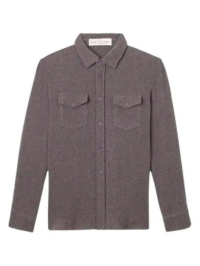 Cashmere Two-Pocket Amethyst Button-Down Shirt Cashmere Two-Pocket Amethyst Button-Down Shirt