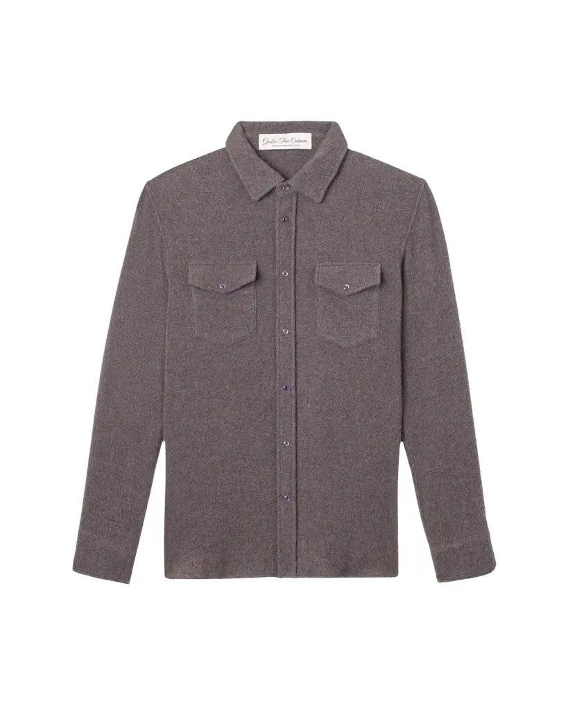God’s True Cashmere Cashmere Two-Pocket Amethyst Button-Down Shirt | Image 1 God’s True Cashmere Cashmere Two-Pocket Amethyst Button-Down Shirt | Image 1